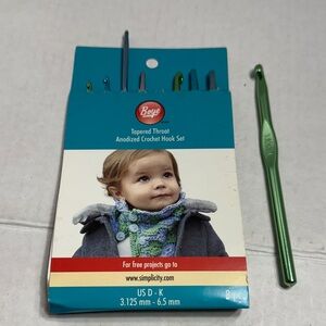 Boye Anodized Crochet Hook Set - Green